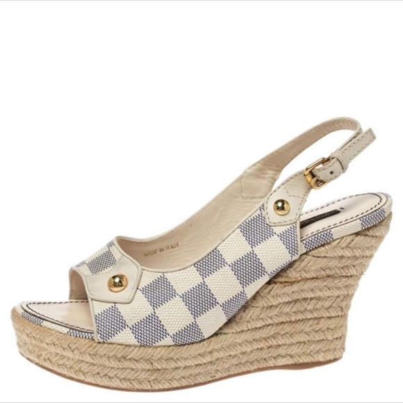 Louis Vuitton White Damier Azur Canvas- Size 38 - Picture 3 of 5